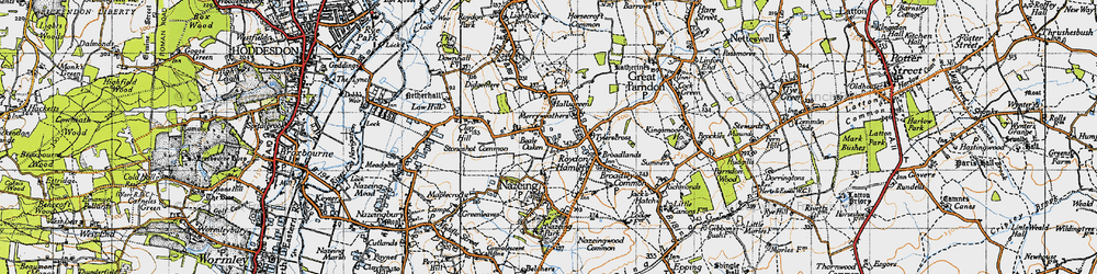 Old map of Roydon Hamlet in 1946