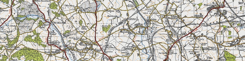 Old map of Royston in 1947