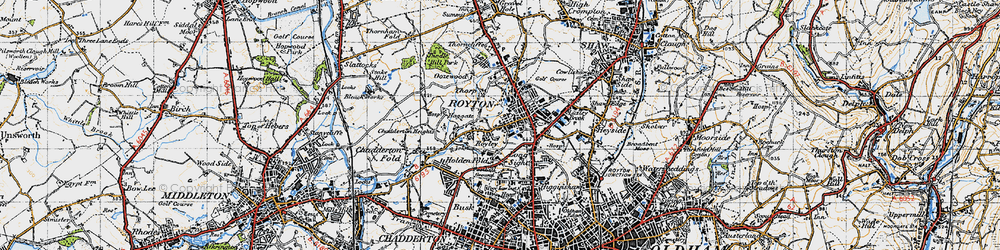 Old map of Royton in 1947