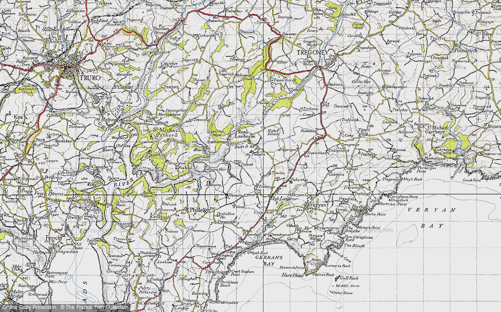 Old Map of Ruan Lanihorne, 1946 in 1946