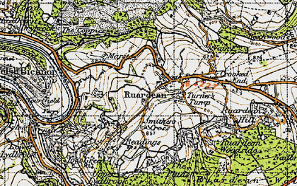 Old map of Ruardean in 1947