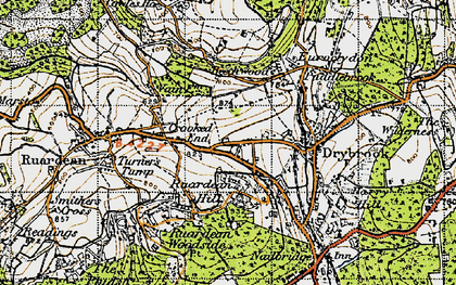 Old map of Ruardean Hill in 1947