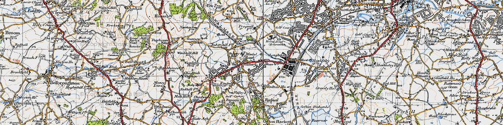 Old map of Rubery in 1947
