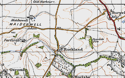 Old map of Ruckland in 1946