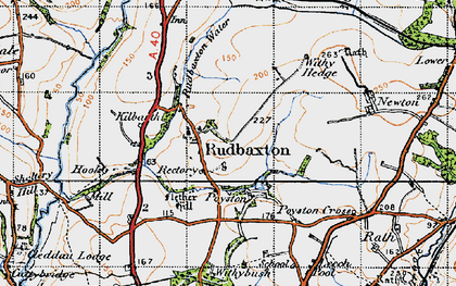Old map of Rudbaxton in 1946