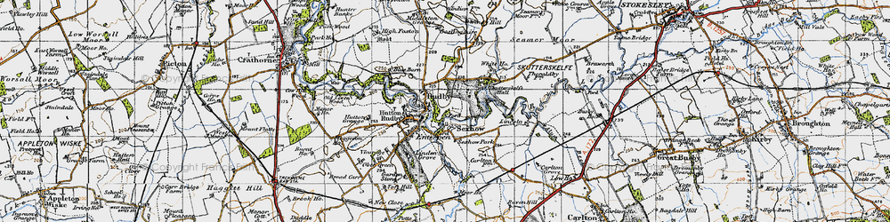 Old map of Rudby in 1947