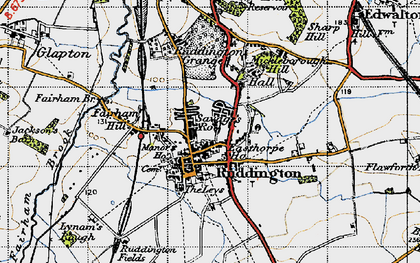 Old map of Ruddington in 1946