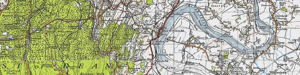 Old map of Ruddle in 1946