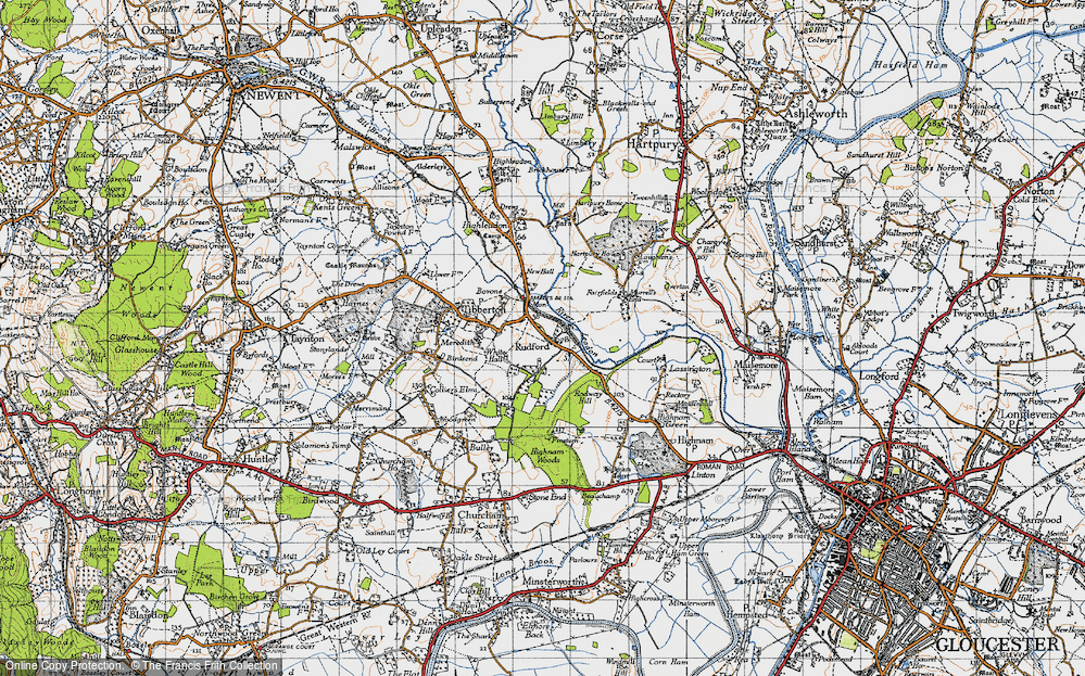 Old Map of Rudford, 1947 in 1947