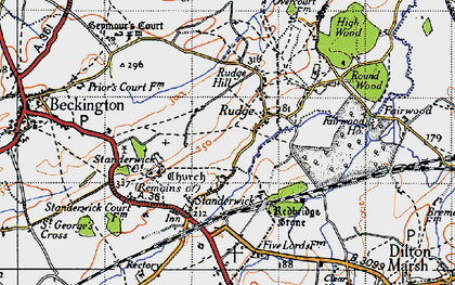 Old map of Rudge in 1946