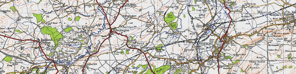 Old map of Rudge in 1946