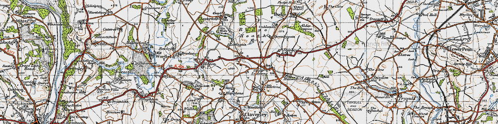 Old map of Rudge Heath in 1946