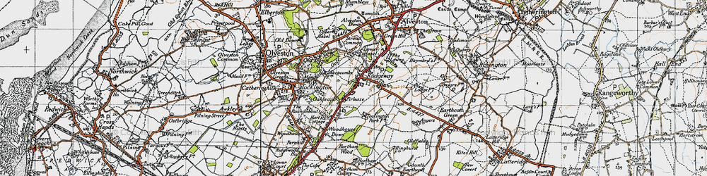 Old map of Rudgeway in 1946