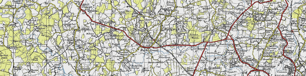 Old map of Rudgwick in 1940