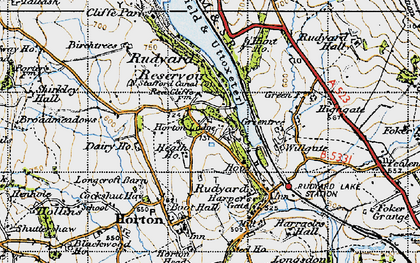 Old map of Rudyard in 1947