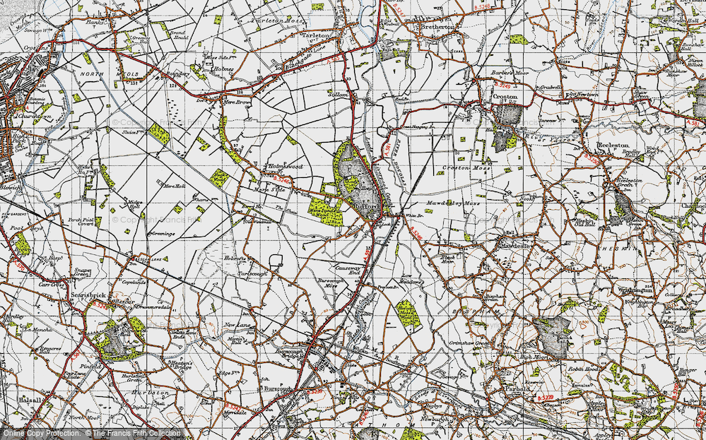 Old Map of Historic Map covering White Br in 1947