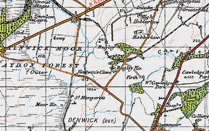 Old map of Rugley in 1947