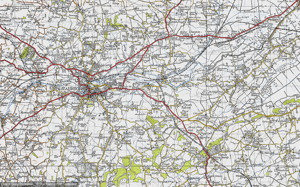 Old Map of Ruishton, 1946 in 1946