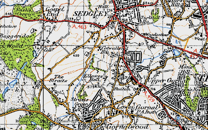 Old map of Ruiton in 1946