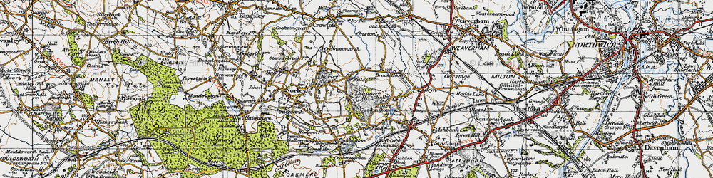 Old map of Ruloe in 1947