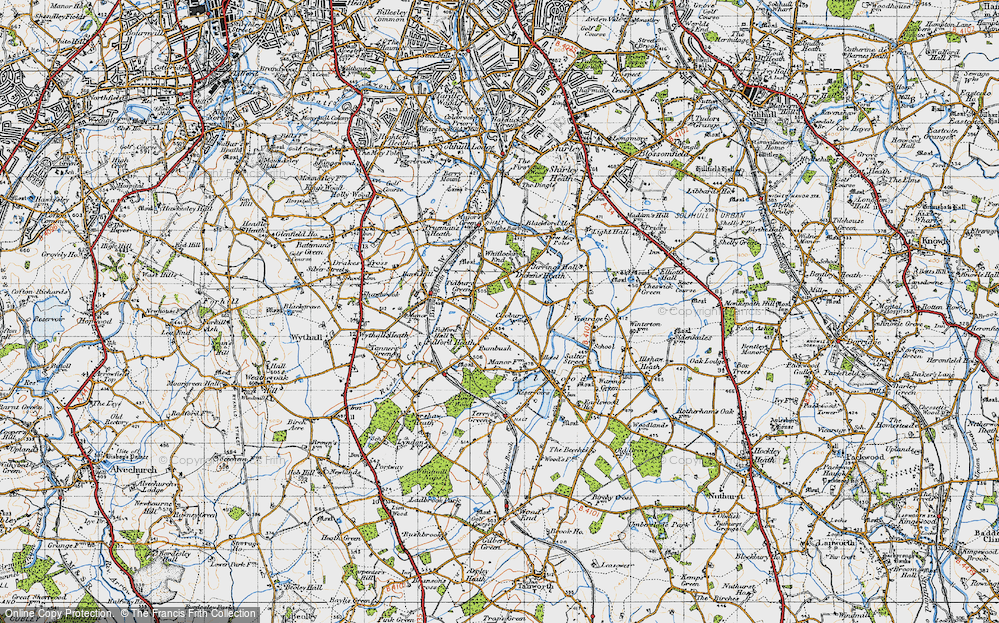 Old Map of Rumbush, 1947 in 1947