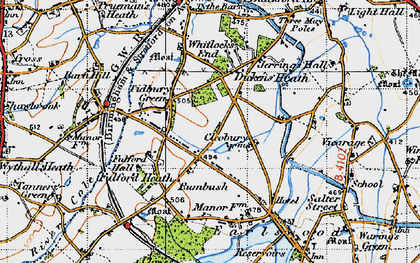 Old map of Rumbush in 1947