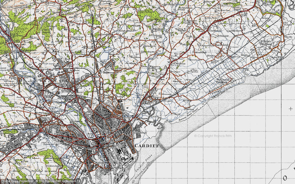 Old Map of Rumney, 1947 in 1947