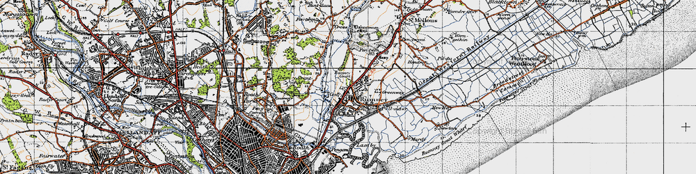 Old map of Rumney in 1947