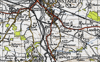 Old map of Rumsam in 1946