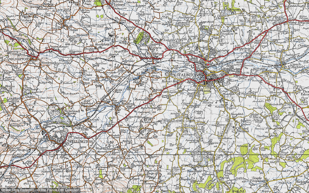 Old Map of Rumwell, 1946 in 1946