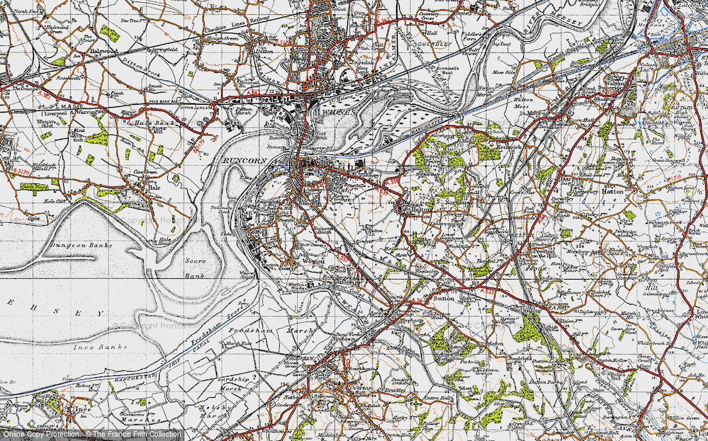 Old Map of Runcorn, 1947 in 1947