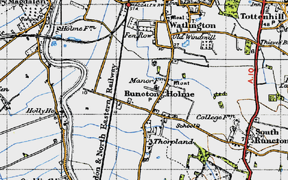 Old map of Runcton Holme in 1946