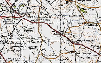 Old map of Running Waters in 1947