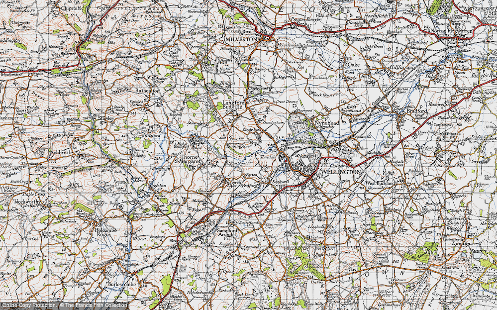 Old Map of Runnington, 1946 in 1946
