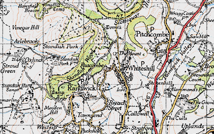 Old map of Ruscombe in 1946