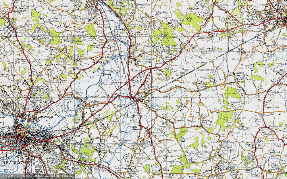 Old Map of Ruscombe, 1947 in 1947