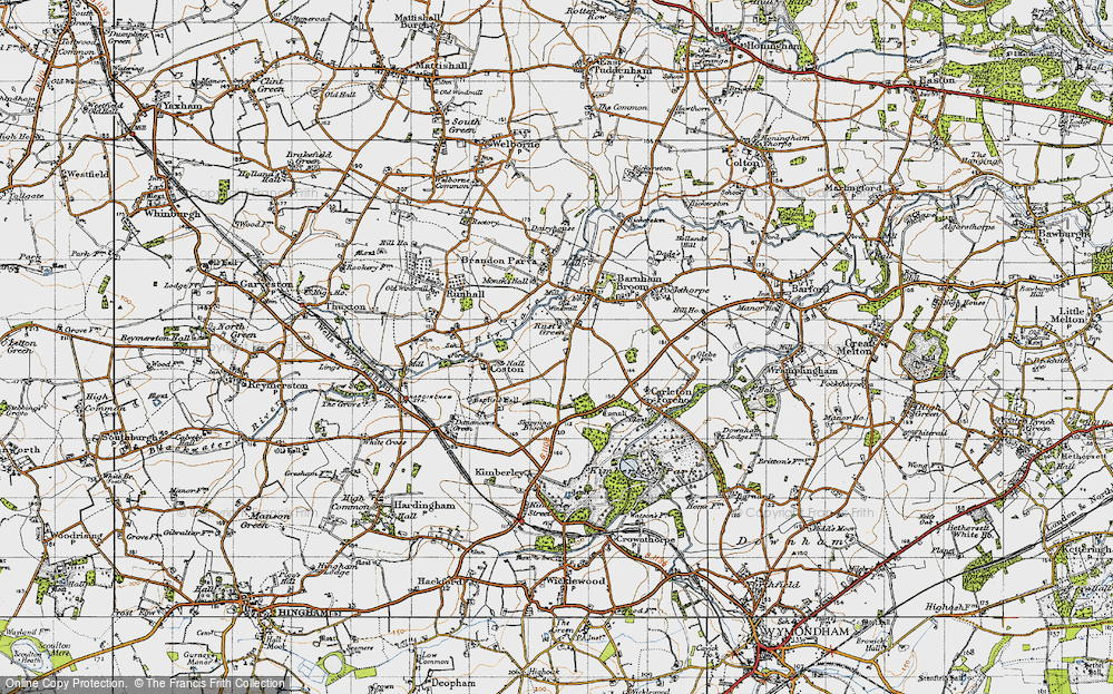 Old Map of Rush Green, 1946 in 1946