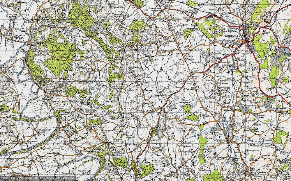 Old Map of Historic Map covering Bounds, The in 1947