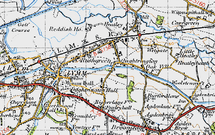 Old map of Rushgreen in 1947