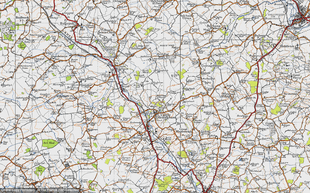 Old Map of Historic Map covering Colne Valley Railway in 1946