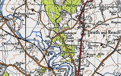 Old map of Rushmere in 1946