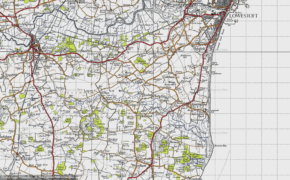 Old Map of Rushmere, 1946 in 1946