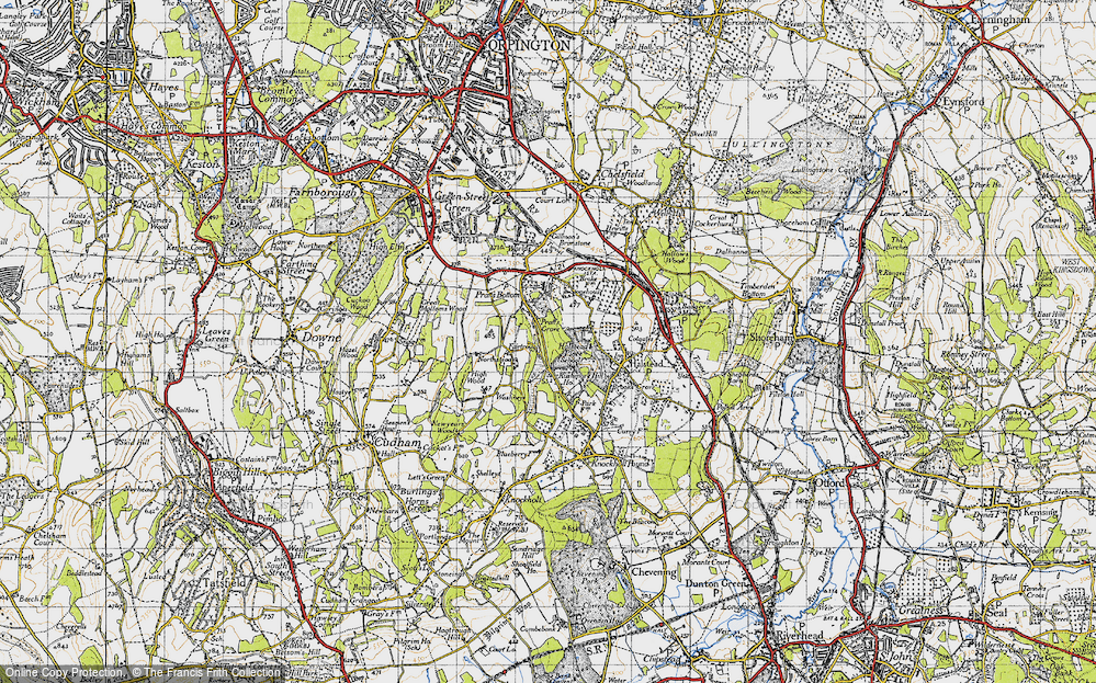 Old Map of Rushmore Hill, 1946 in 1946
