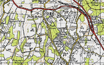 Old map of Rushmore Hill in 1946