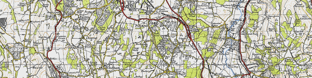 Old map of Rushmore Hill in 1946