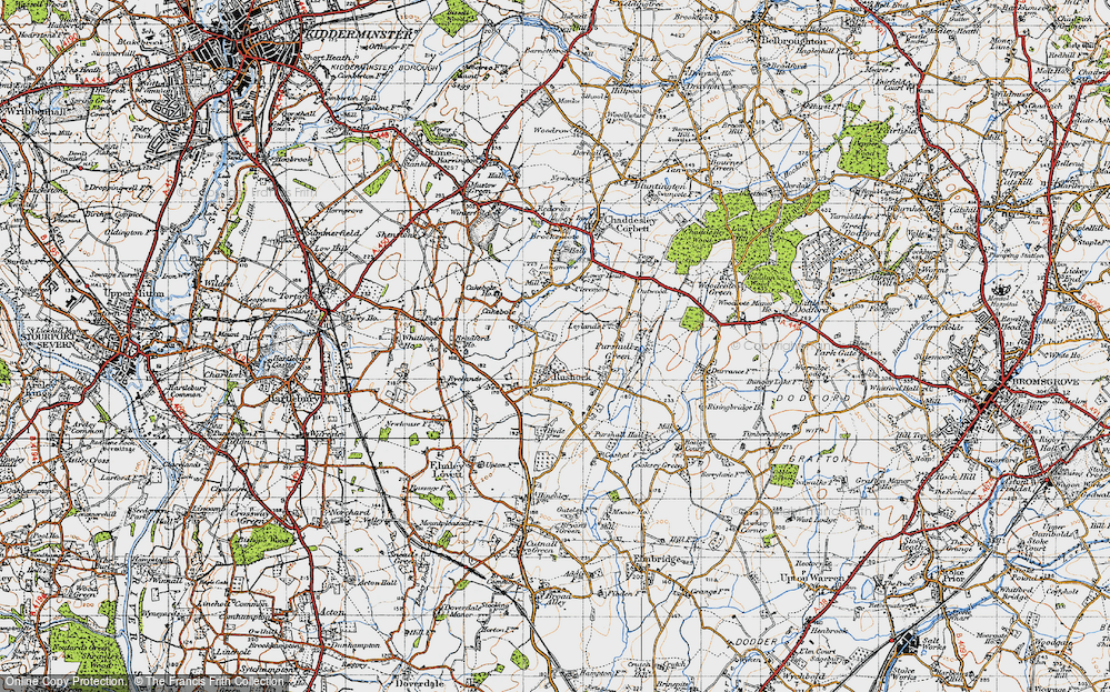 Old Map of Rushock, 1947 in 1947