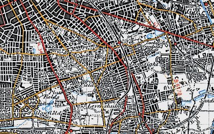 Old map of Rusholme in 1947