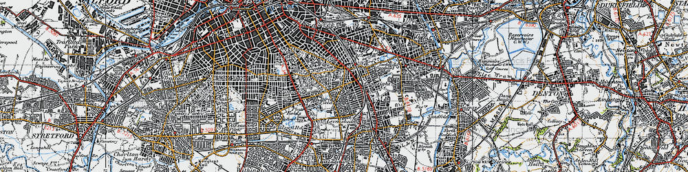 Old map of Rusholme in 1947