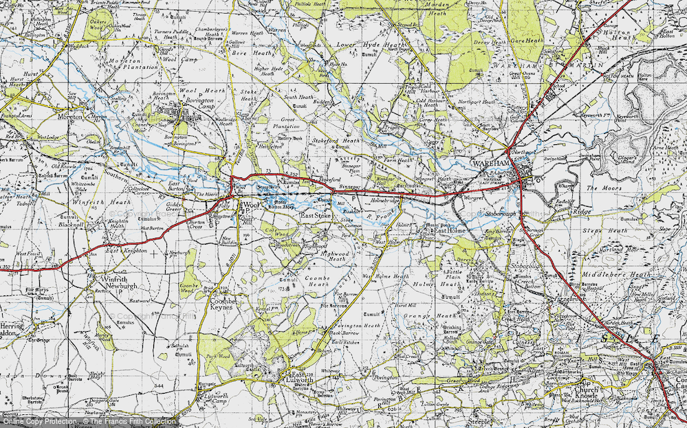 Old Map of Rushton, 1945 in 1945