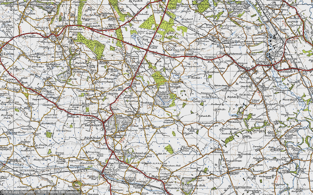 Old Map of Rushton, 1947 in 1947